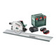 Metabo Akku-Tauchkreissäge KT 18 LTX 66 BL Set mit Führungsschiene FS 160; metaBOX 340; 18V 2x8Ah LiHD + ASC 145-1