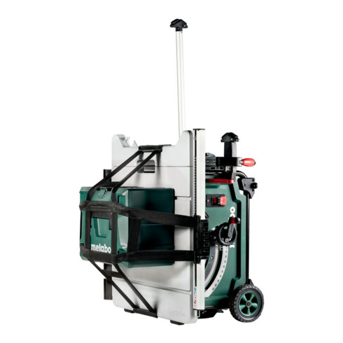 Metabo Akku-Tischkreissäge TS 36-18 LTX BL 254 mit Untergestell und Trolleyfunktion; Karton; 18V 4x8Ah LiHD + ASC 145 Duo