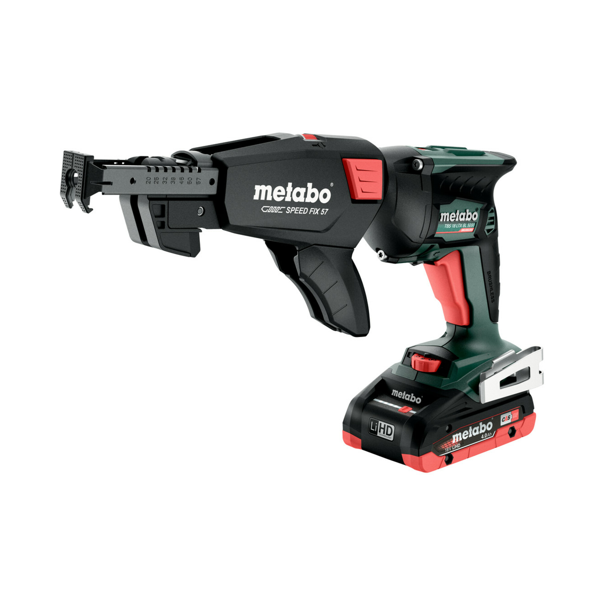 Metabo Akku-Trockenbauschrauber TBS 18 LTX BL 5000 metaBOX 145 L; 18V 2x4Ah LiHD + ASC 55