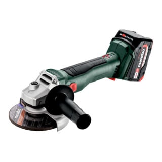 Metabo Akku-Winkelschleifer W 18 L BL 9-125 metaBOX 165 L; 18V 2x4Ah Li-Power + ASC 55