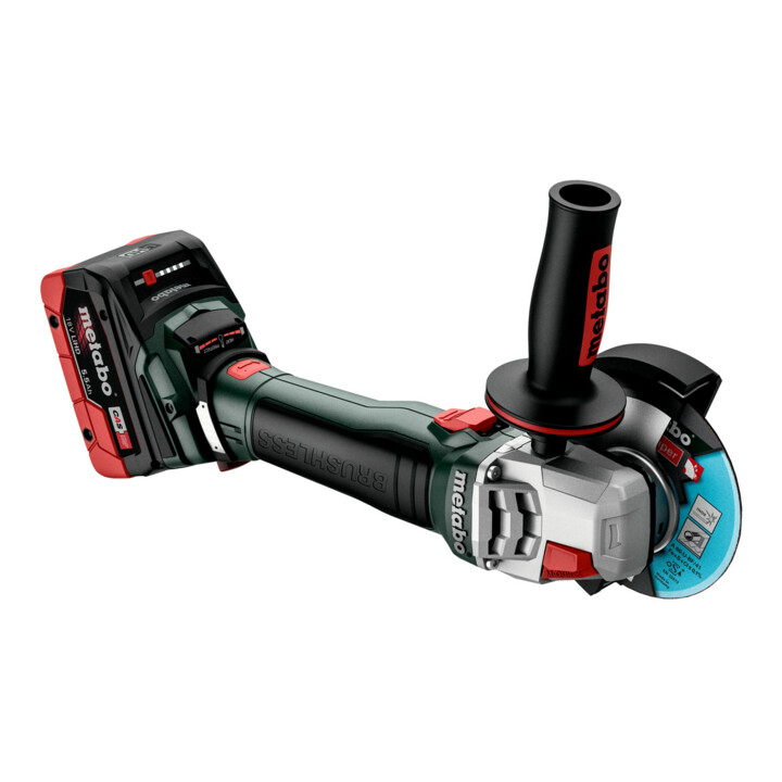 Metabo Akku-Winkelschleifer WB 18 LT BL 11-125 Quick mit Bremse, Schnellspannmutter, drehbarem Akkupack; Karton