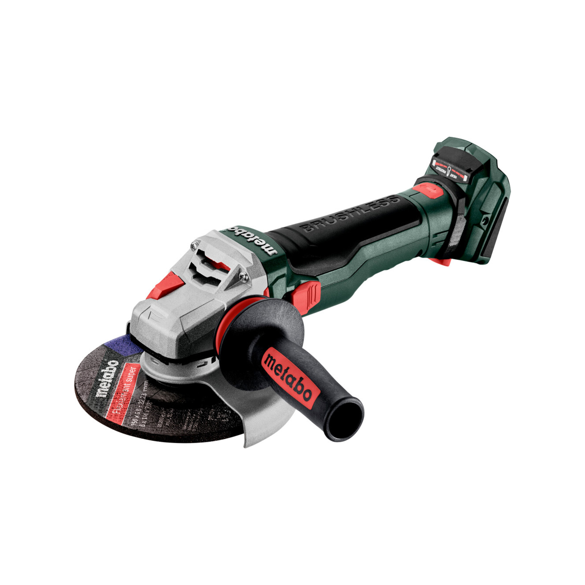 Metabo Akku-Winkelschleifer WB 18 LTX BL 15-150 Quick mit Bremse, Schnellspannmutter, drehbarem Akkupack ; metaBOX 165 L