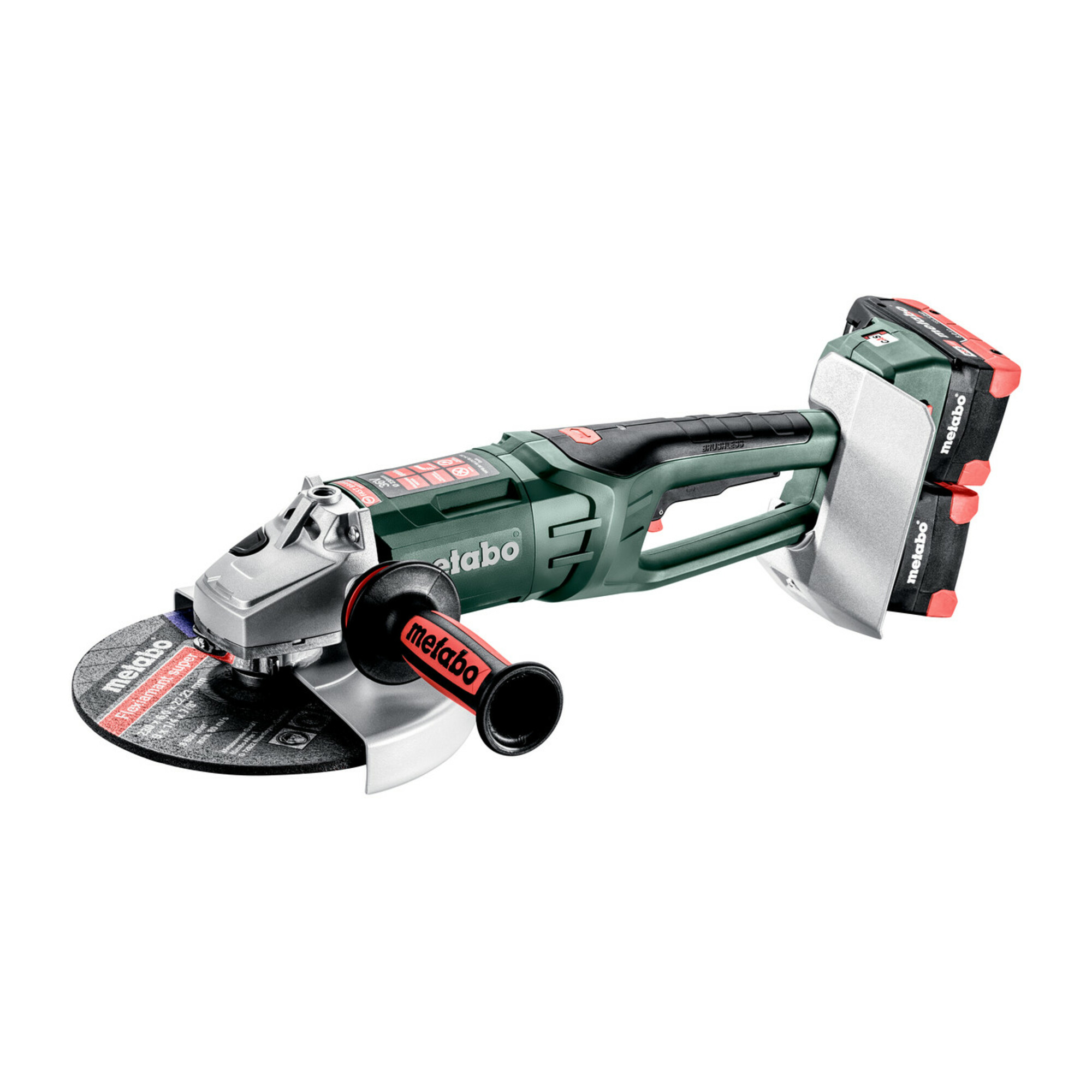 Metabo Akku-Winkelschleifer WPB 36-18 LTX BL 24-230 Quick Kunststoffkoffer; 18V 4x8Ah LiHD + ASC 145 Duo