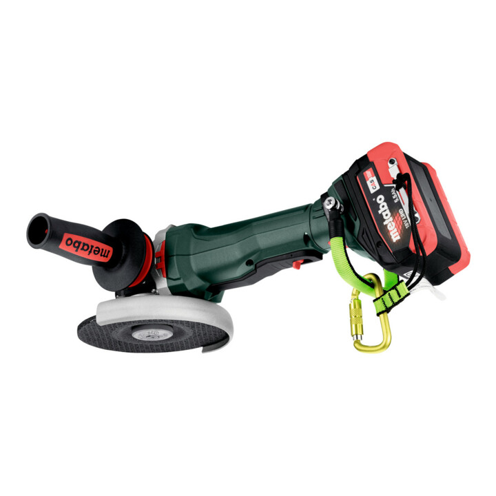 Metabo Akku-Winkelschleifer WPBA 18 LTX BL 15-150 Quick DS mit Bremse, Schnellspannmutter, drehbarem Akkupack, Totmannschalter; metaBOX 165 L