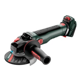Metabo Akku-Winkelschleifer WVB 18 LT BL 11-125 Quick Inox mit Bremse, Drehzahlregelung, Schnellspannmutter, drehbarem Akkupack; Karton