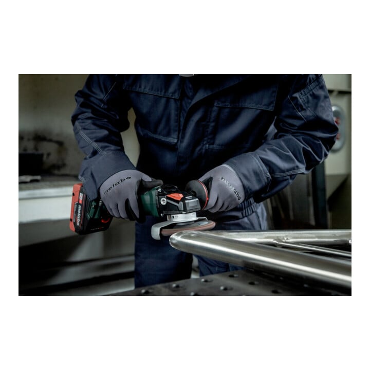 Metabo Akku-Winkelschleifer WVB 18 LT BL 11-125 Quick Inox mit Bremse, Drehzahlregelung, Schnellspannmutter, drehbarem Akkupack; Karton