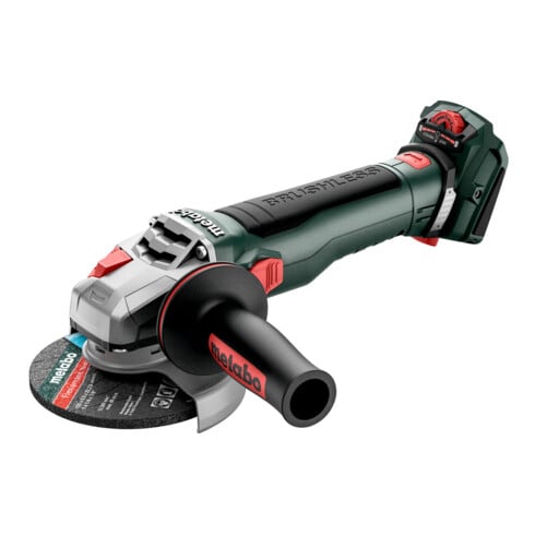 Metabo Akku-Winkelschleifer WVB 18 LT BL 11-125 Quick mit Bremse, Drehzahlregelung, Schnellspannmutter, drehbarem Akkupack; Karton
