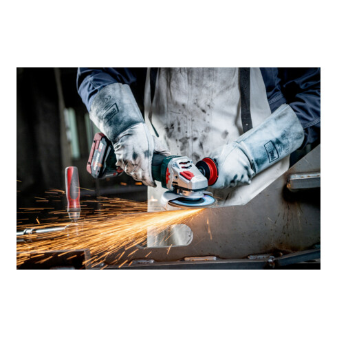 Metabo Akku-Winkelschleifer WVB 18 LTX BL 15-125 Quick mit Bremse, Drehzahlregelung, Schnellspannmutter, drehbarem Akkupack; Karton