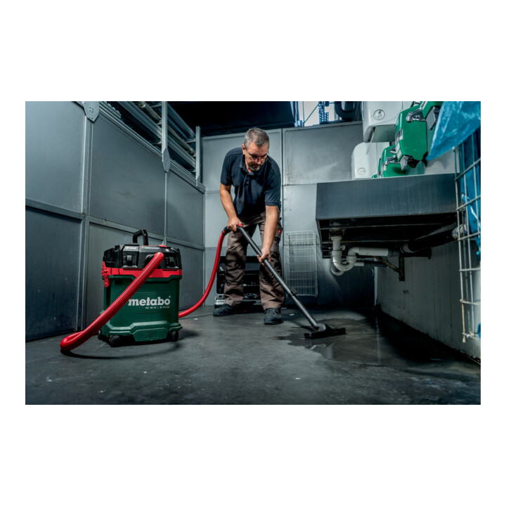 Metabo Aspirateur sans fil eau et poussière AS 36-18 L 30 PC-CC (602073850) avec nettoyage manuel du filtre et CordlessControl