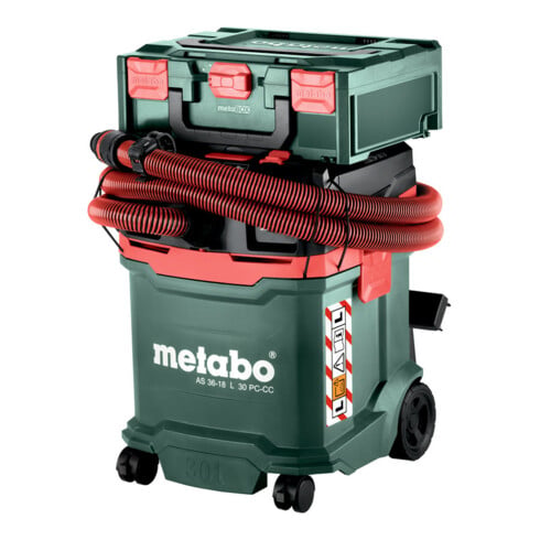 Metabo Aspirateur sans fil eau et poussière AS 36-18 L 30 PC-CC (602073850) avec nettoyage manuel du filtre et CordlessControl