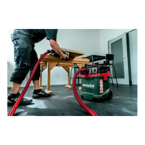 Metabo Aspirateur sans fil eau et poussière AS 36-18 M 30 PC-CC (602074850) avec nettoyage manuel du filtre et CordlessControl