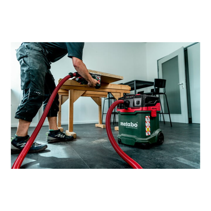 Metabo Aspirateur sans fil eau et poussière AS 36-18 M 30 PC-CC (602074850) avec nettoyage manuel du filtre et CordlessControl