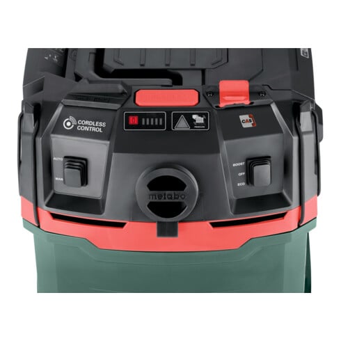 Metabo Aspirateur sans fil humide/sec AS 36-18 H 30 PC-CC (602075850) avec nettoyage manuel du filtre et CordlessControl
