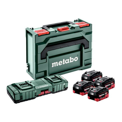 Metabo Basis-Set 4x LiHD 10Ah + ASC 145 DUO + metaBOX