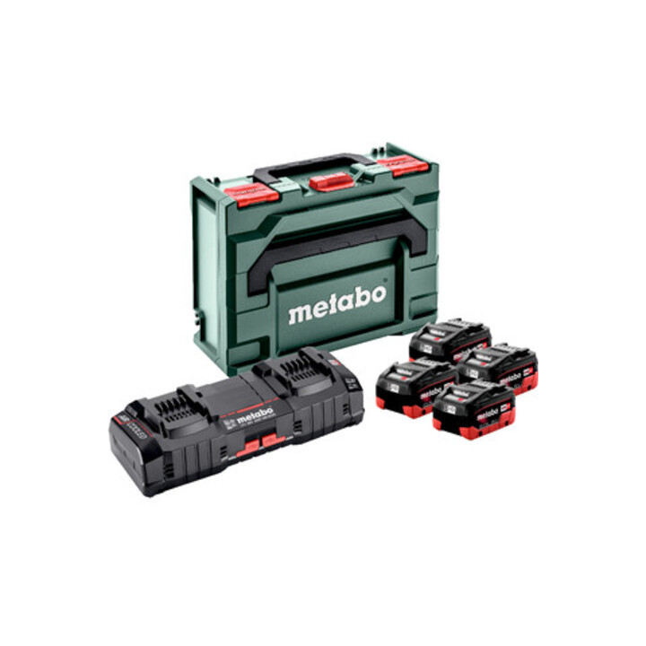 Metabo Basisset 4 x LiHD 8.0 Ah + ASC 145 Duo + Metaloc