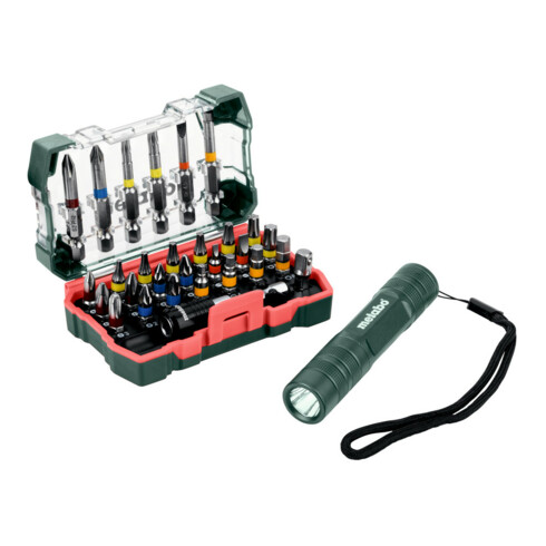 Metabo Bit-Box SP, 29-teilig + Mini Flash light