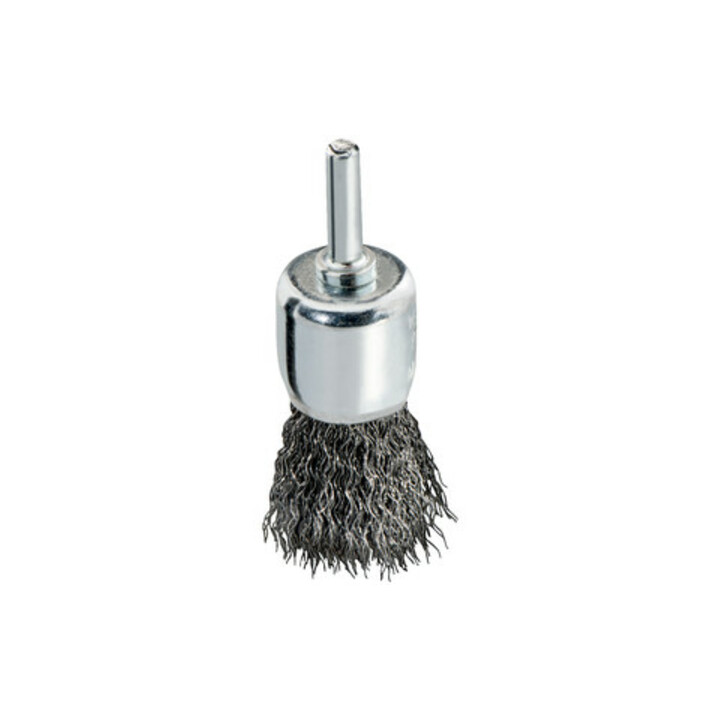 Metabo borstel 25x0,3 mm/ 6 mm, staal gegolfd, met 6mm schacht