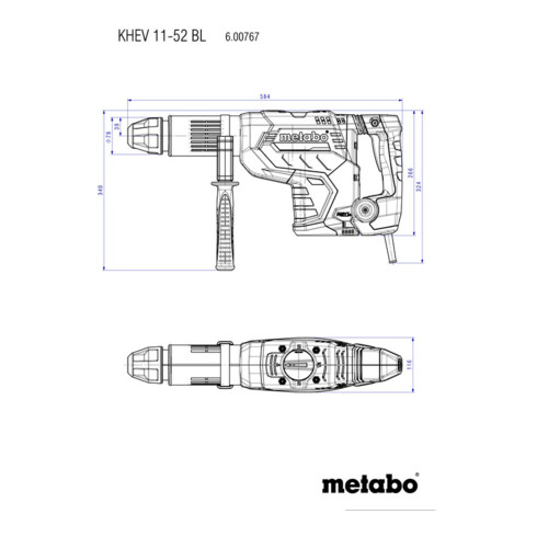 Metabo combihamer KHEV 11-52 BL plastic koffer