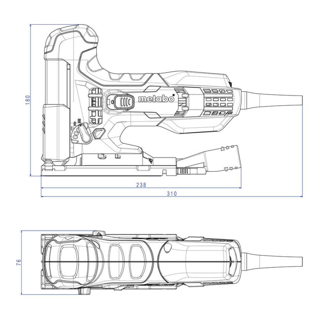 Metabo decoupeerzaag STE 100 Quick Set met 20 decoupeerzaagbladen; plastic koffer