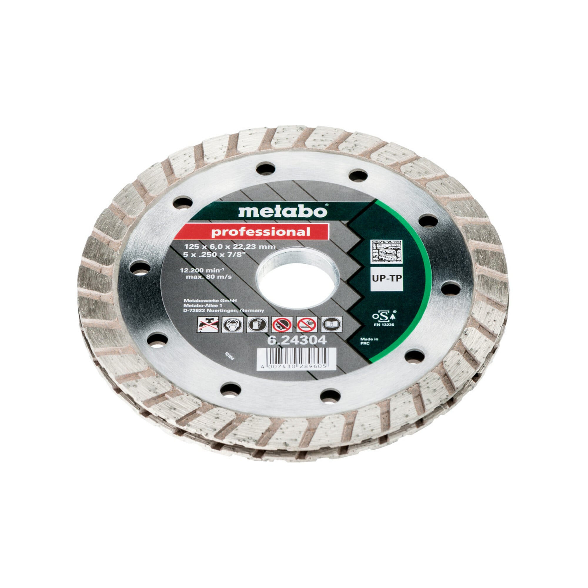 Metabo Diamant-Frässcheibe, 125x6x22,23 mm, "professional", "UP-TP", Universal- Tuckpointing
