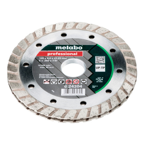 Metabo diamant-freesschijf, 125x6x22,23 mm, "professional", "UP-TP", universeel stuikfrezen