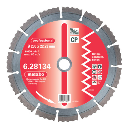 Metabo Diamant-Trennscheibe, 350 x 3,2 x 20,/25,4mm, "professional", "CP", Beton