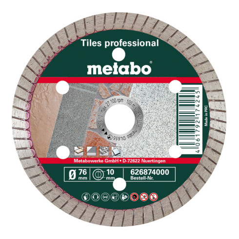 Metabo diamantslijpschijf, 76x10,0mm, "TP", Tegel "professional"