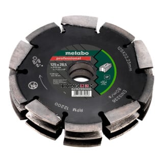 Metabo Diamantfrässcheibe 3, 125x28,5x22,23mm, "professional", "UP", Universal
