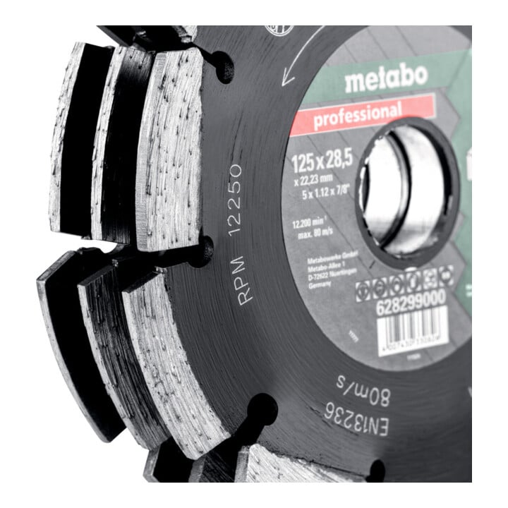 Metabo Diamantfrässcheibe 3, 125x28,5x22,23mm, "professional", "UP", Universal