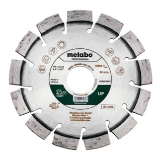 Metabo diamantslijpschijf UP, universeel "professioneel".