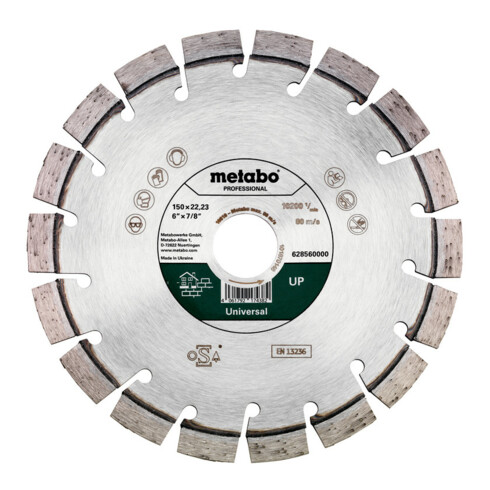Metabo diamantslijpschijf 150x22,23mm, "UP", universeel "professional