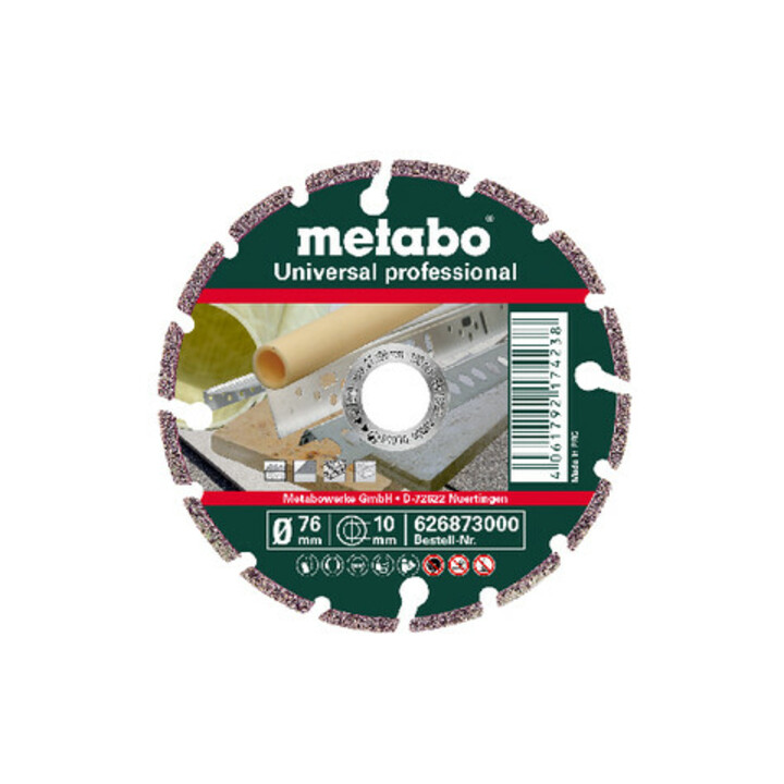 Metabo diamantslijpschijf, 76x10,0mm, "UP", Universal "professional"