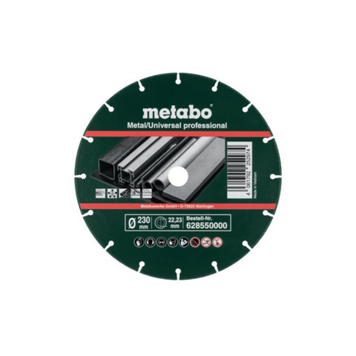 Metabo Diamantsnijschijf 230x1,6x22,23mm, "MUP", Metaal/Universeel "professional" (628550000)