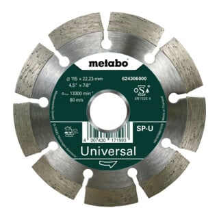 Metabo Diamanttrennscheibe "SP-U", Universal "SP", Blister