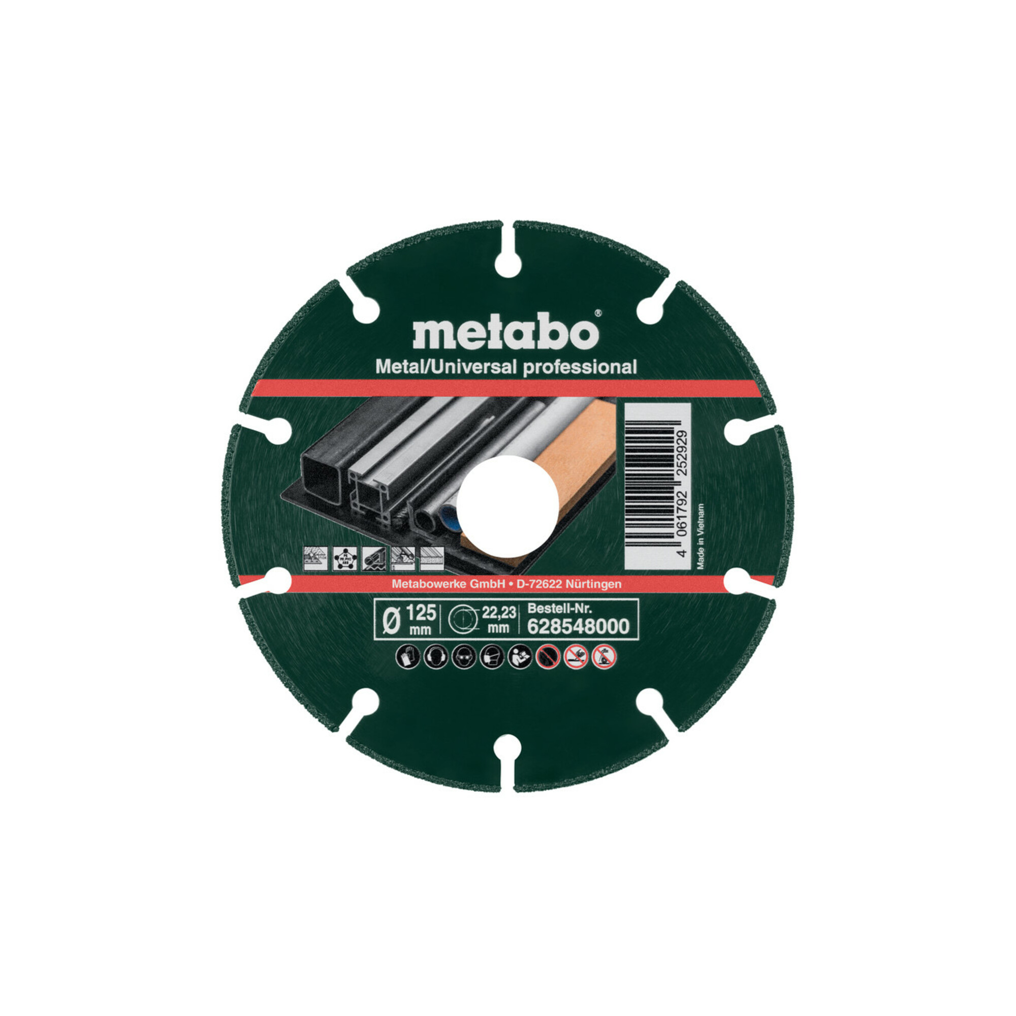 Metabo Diamanttrennscheibe 125x1,3x22,23mm, "MUP", Metall/Universal "professional" (628548000)