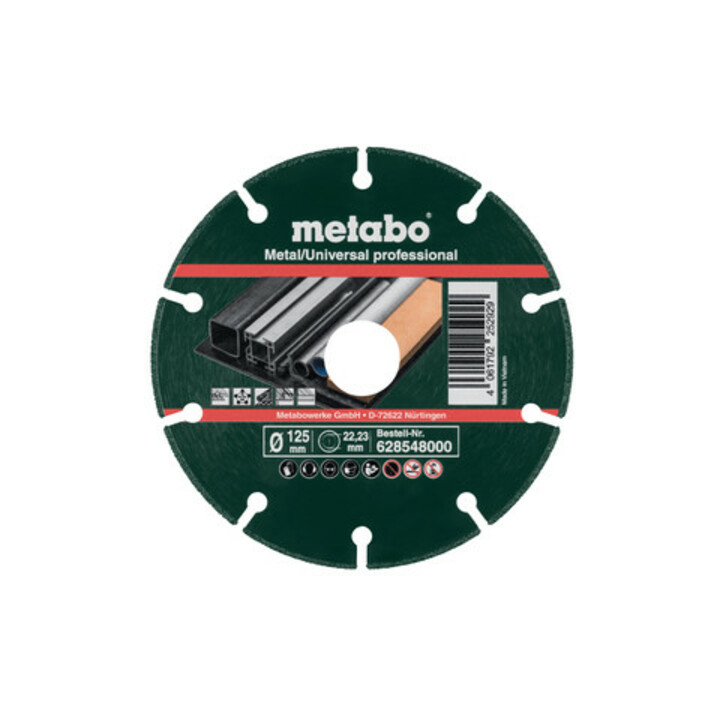 Metabo Diamanttrennscheibe 125x1,3x22,23mm, "MUP", Metall/Universal "professional" (628548000)