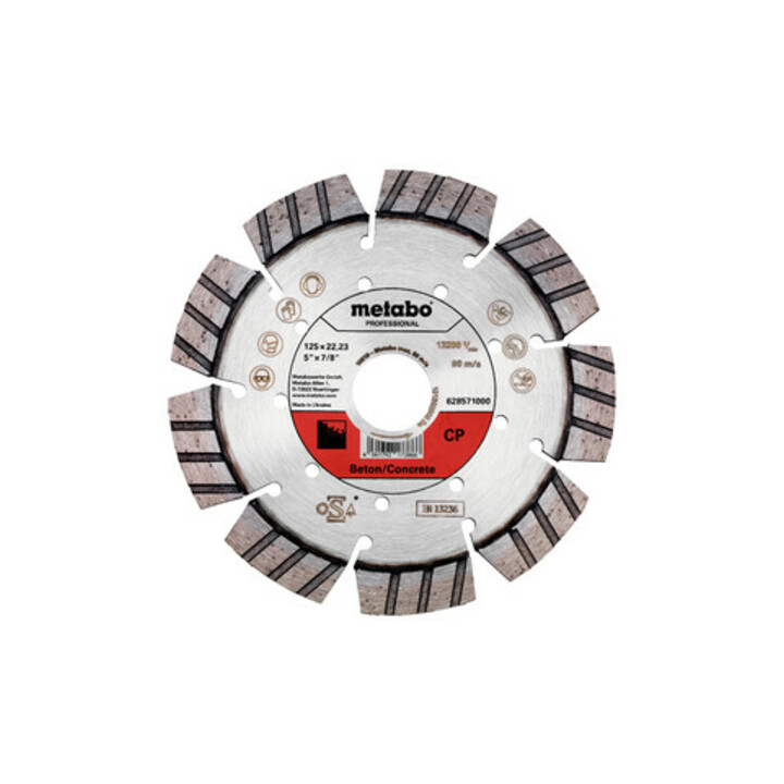 Metabo Diamanttrennscheibe 125x22,23mm, "CP", Beton "professional"