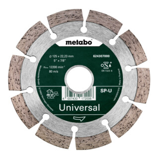 Metabo Diamanttrennscheibe 125x22,23mm, SP-U, Universal SP