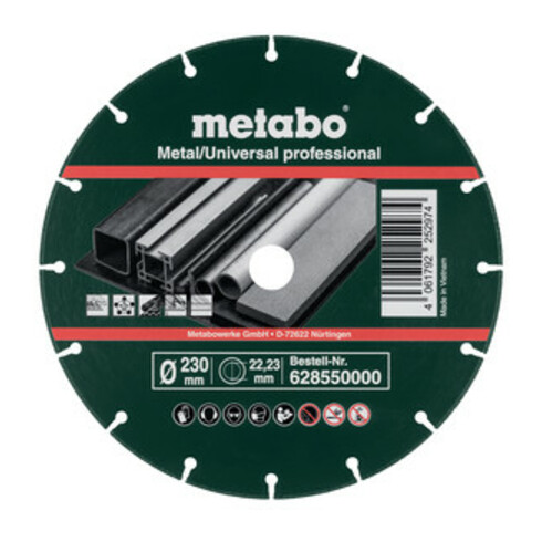 Metabo Diamanttrennscheibe 180x1,6x22,23mm, "MUP", Metall/Universal "professional" (628549000)