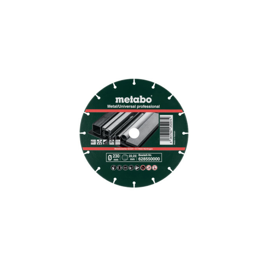 Metabo Diamanttrennscheibe 180x1,6x22,23mm, "MUP", Metall/Universal "professional" (628549000)