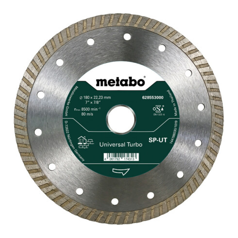 Metabo Diamanttrennscheibe 180x22,23mm, SP-UT, Universal Turbo SP