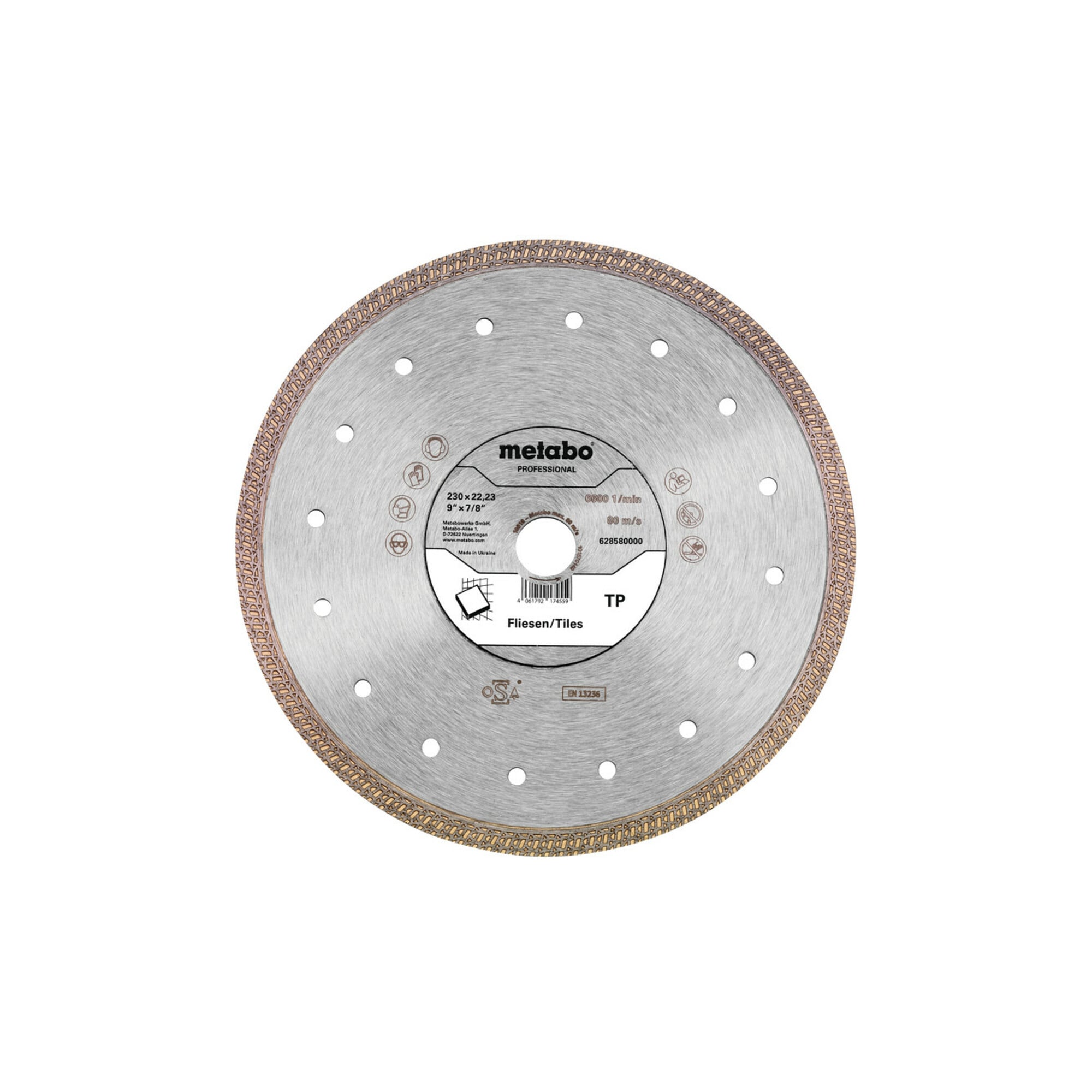 Metabo Diamanttrennscheibe 230x22,23mm, "TP", Fliesen "professional"