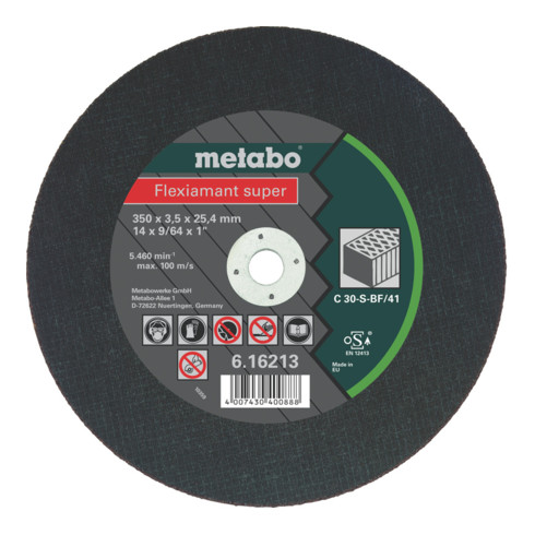 Metabo Disco da taglio Flexiamant super 350x3,5x25,4 pietra, dritto