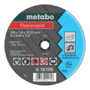 Metabo Disco da taglio Flexiarapid, A 60-R / A 46-R / A 30-R Inox