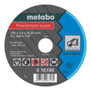 Disco da taglio Metabo A 60-T / A 46-T "Flexiarapid Super" in acciaio