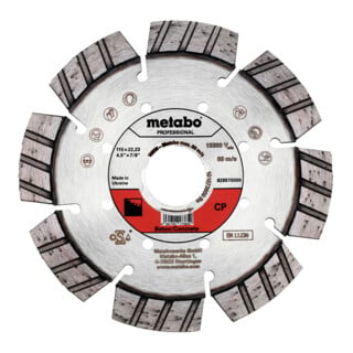 Metabo Disco da taglio diamantato, CP calcestruzzo