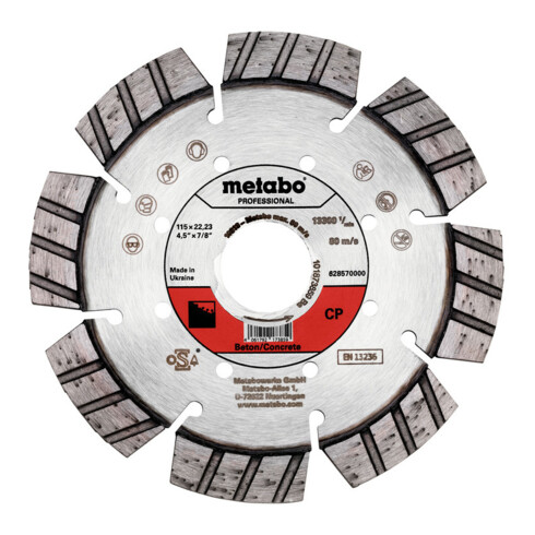 Metabo Disco da taglio diamantato, CP calcestruzzo