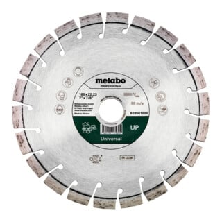 Metabo Disco da taglio diamantato UP, Universal "Professional"