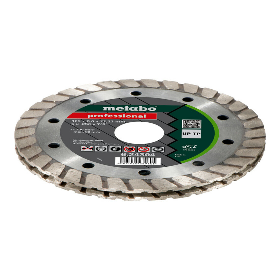 Metabo Disco diamantato Professional UP-TP, 125x6x22,23mm, per la fresatura universale