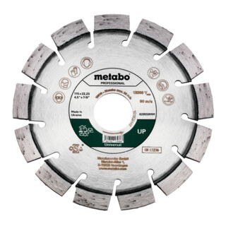 Metabo Disco da taglio diamantato UP, Universal "Professional"